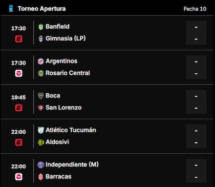 Los partidos del miércoles 11 de marzo en el Torneo Apertura 2026