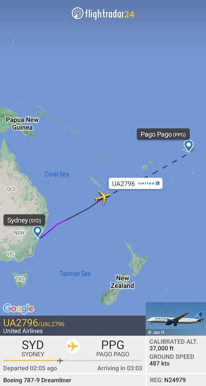 Los pasajeros de un vuelo que se dirigía a Sydney se quedaron varados en la Samoa Americana durante la víspera de Año Nuevo
