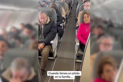 Los pasajeros se emocionaron al escuchar al piloto (Captura video)