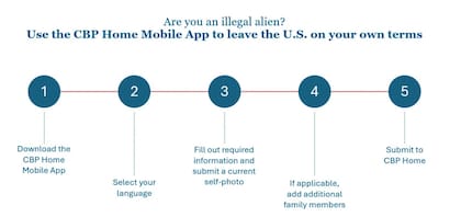Los pasos para autodeportarse mediante la app CBP Home
