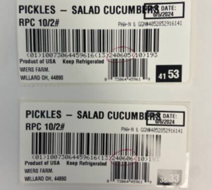 Los pepinos envasados que quedaron fuera de circulación por contaminación de Listeria (FDA)