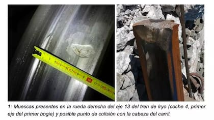 Los peritos detectaron muescas en la banda de rodadura de los coches del tren Iryo