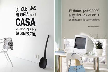 Los podés adaptar a cualquier objeto u espacio para lookear tu casa u oficina