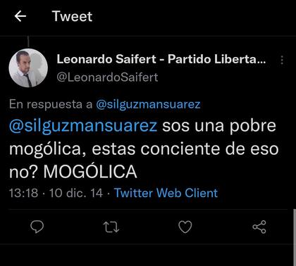 Los posteos del legislador Saifert