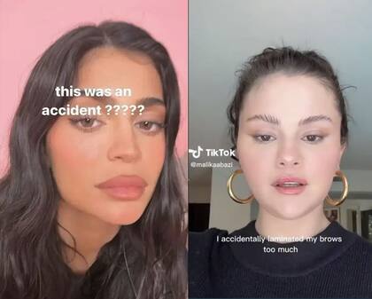 Los posteos similares de Kylie Jenner y Selena Gomez acerca de las cejas