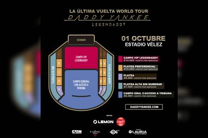 Los precios de las entradas en Argentina rondan desde los $6.000 hasta los $14.500 (Foto Twitter @LauriaProd)