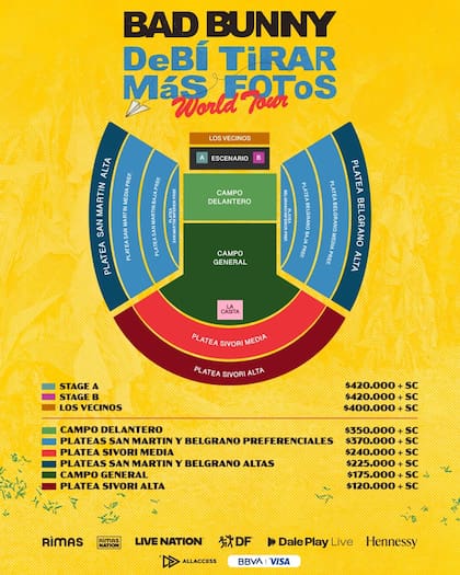 Los precios de las entradas para los recitales de Bad Bunny