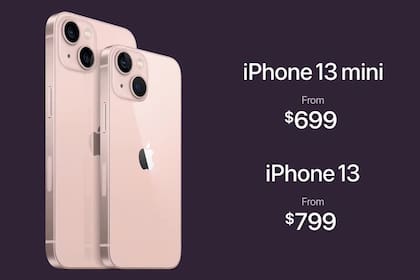 Los precios del iPhone 13 y iPhone 13 mini en Estados Unidos