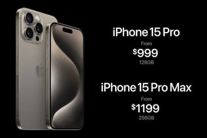 Los precios del iPhone 15 Pro y del 15 Pro Max