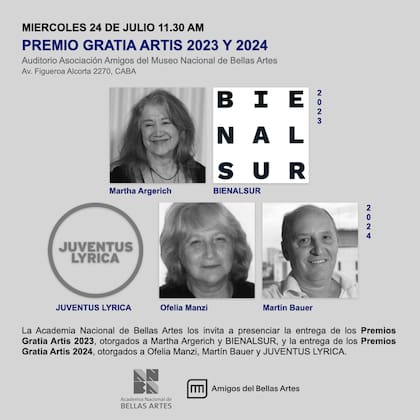 Los premios Gratia Artis fueron creados en 1996