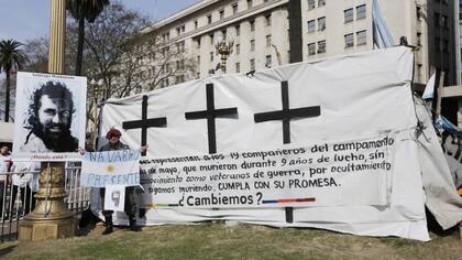 Los preparativos para la marcha por la aparición con vida de Santiago Maldonado