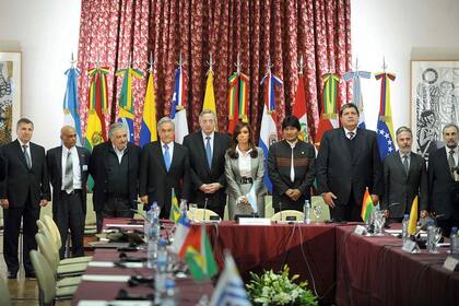 Los presidentes de la región, reunidos en el Palacio San Martín