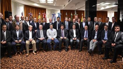 Los presidentes de los clubes, en la reunión de la Liga Sudamericana