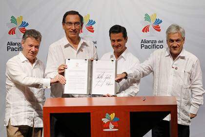 Los presidentes de los países integrantes de la Alianza del Pacífico