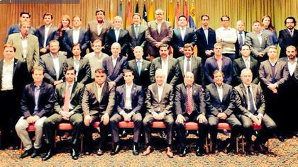 Los presidentes o vices de los clubes de Sudamérica reunidos en Montevideo