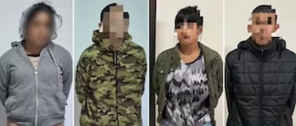Los primeros cuatro sospechosos detenidos: Andrés Parra, Miguel Villanueva Silva, Celeste González Guerrero y Daniela Ibarra