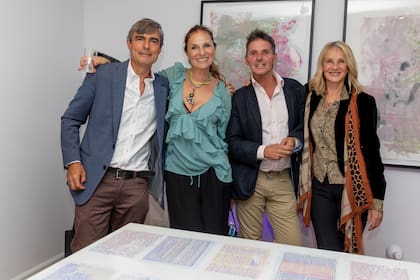 Los primos Martín Braun y Ginette Reynal junto a Gerard Confalonieri y Marina Blaquier