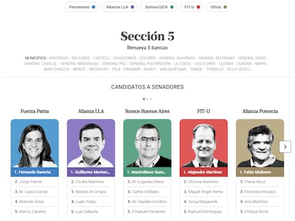 Los principales candidatos a senadores de la Sección 5