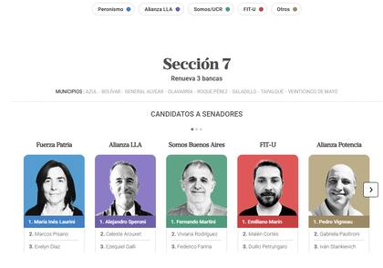 Los principales candidatos a senadores de la Sección 7