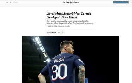 Los principales diarios del mundo coparon sus portadas con el anuncio de Lionel Messi