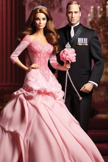 Los príncipes de Gales, William y Kate, como Ken y Barbie.
