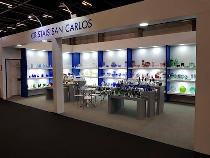 Los productos de Cristalería San Carlos se exhiben en ferias internacionales.