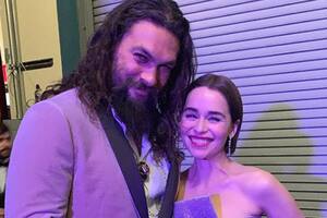 Premios Oscar 2019: el cariñoso reencuentro de Emilia Clarke y Jason Momoa