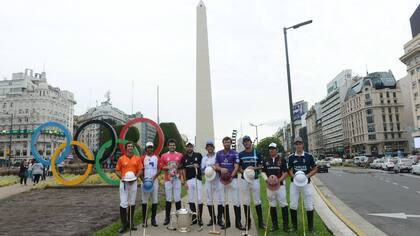 Los protagonistas del Abierto, en el Obelisco
