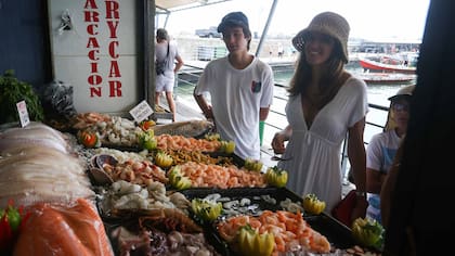 Los puestos de puerto de Punta Del Este son ideales para comprar marsicos