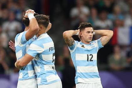 Los Pumas 7 en el partido frente a Francia en el Stade France en los Juegos Olímpicos París 2024