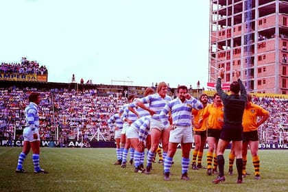 Los Pumas vs. Australia en Ferro, en 1979.