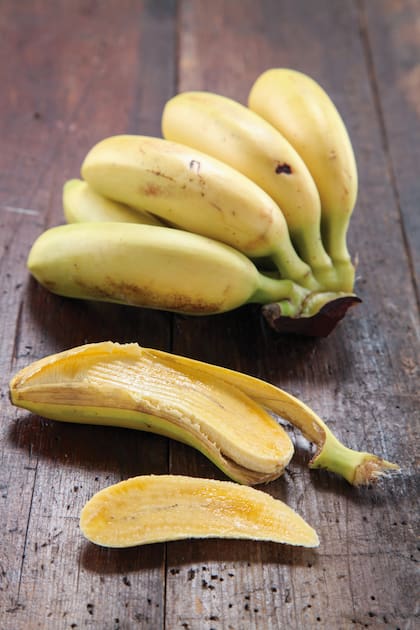 Los puntitos que vemos en las bananas que consumimos no son semillas ya que este fruto es partenocárpico y crece sin fecundación