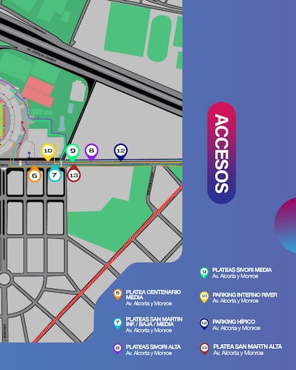 Los puntos de ingreso según cada tipo de entrada (Foto: Instagram @dfentertainment)