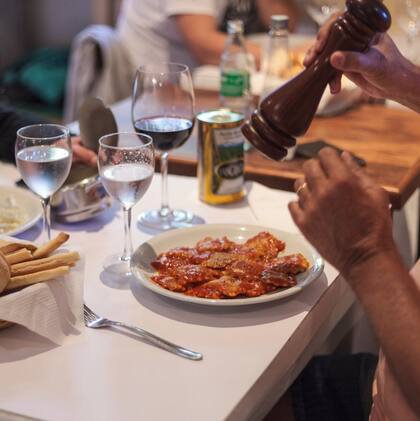 Los ravioles de Il Matterello, enteramente hechos a mano.