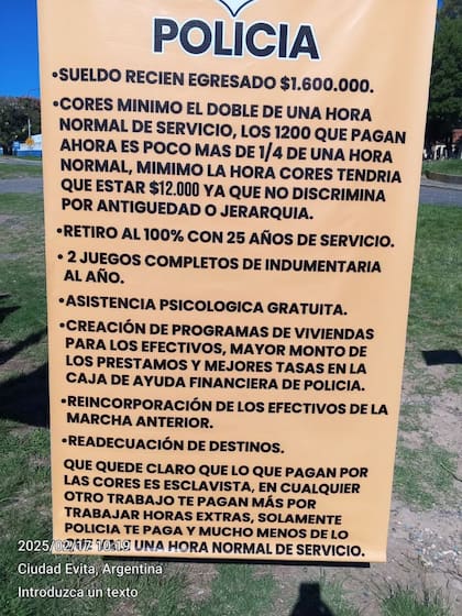 Los reclamos de los manifestantes de La Matanza