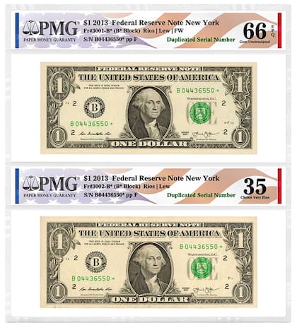 Los recolectores de divisas supuestamente pagarán mucho dinero por los billetes de dólares mal impresos