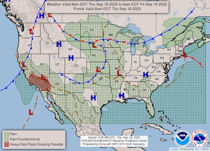 Los remanentes de la tormenta tropical Mario aportarán humedad a California, donde se pronostican acumulados de lluvia de 1 a 3 pulgadas (25 a 75 mm)