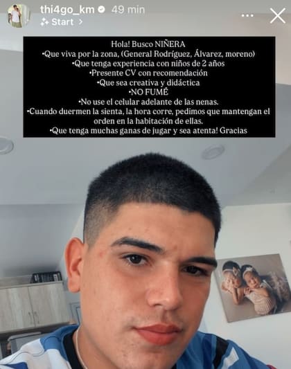 Los requisitos que pidió Thiago Medina