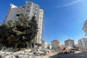 Los restos de los apartamentos Ayşe Mehmet Polat en Gaziantep