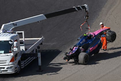 Los restos del Alpine de Jack Doohan tras el escalofriante accidente que protagonizó el australiano en las prácticas del Gran Premio de Japón, a raíz de un grave error de conducción.
