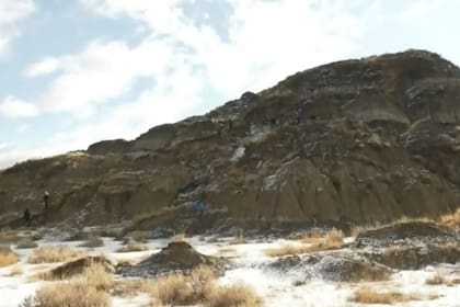 Los restos hallados estaban en lo alto de una formación rocosa