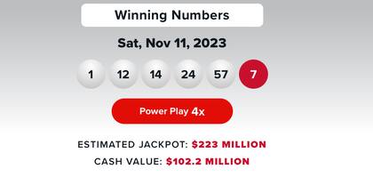 Los resultados de la lotería Powerball