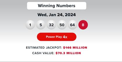 Los resultados de la lotería Powerball