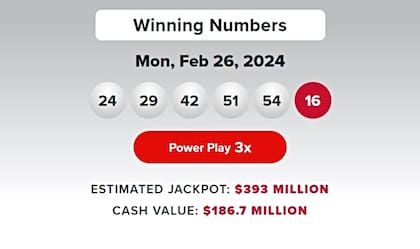 Los resultados de la lotería Powerball