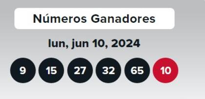 Los resultados de la lotería Double Play del lunes 10 de junio