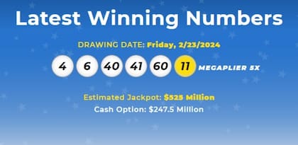 Los resultados de la lotería Mega Millions