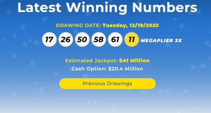 Los resultados de la lotería Mega Millions del 19 de diciembre