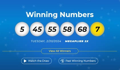 Los resultados de la lotería Mega Millions del 20 de febrero
