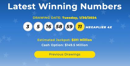 Los resultados de la lotería Mega Millions del 30 de enero