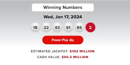 Los resultados de la lotería Powerball del 17 de enero